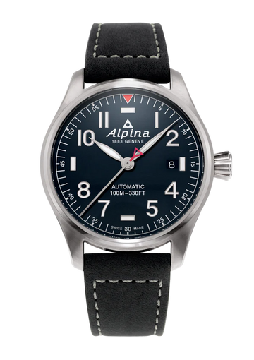 Alpina Startimer Gents Auto Silver/Black - 100m - 40mm AL-525NN3S6